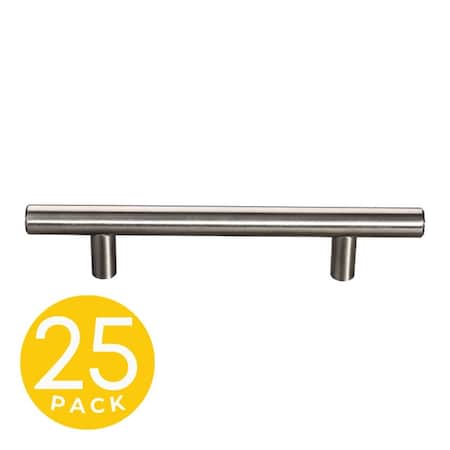 Sapphire Hollow Series 3-3/4 in. 58 mm Center-to-Center Modern Stainless Steel Cabinet Hardware Handle/Pull 25-Pack SP-HW3-3/4-SS-M-25
